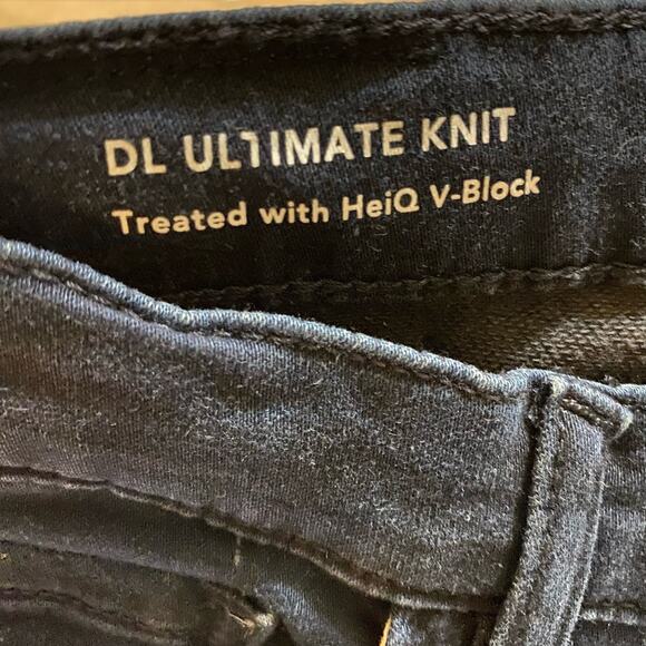 DL1961 Zane Social Deep Indigo Stretch Knit Skinny Jeans Size 14 - Picture 10 of 10
